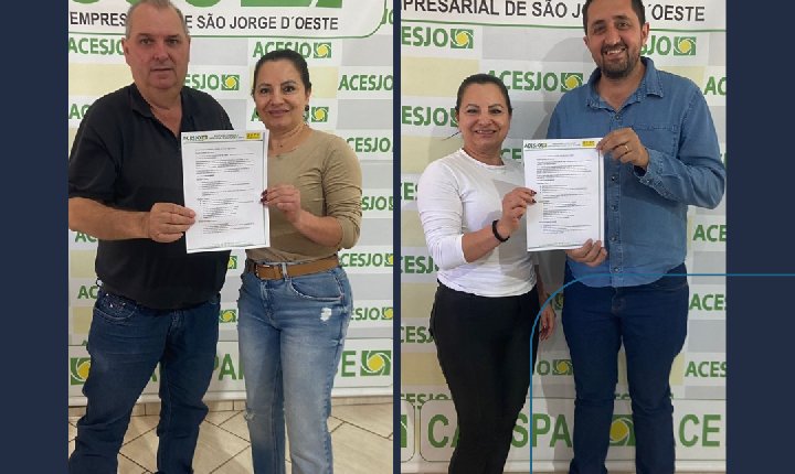 Candidatos a Prefeito de São Jorge D'Oeste recebem carta aberta da Associação Comercial com sugestões para o futuro da cidade. 