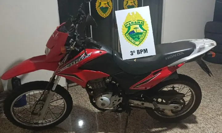 PM de São Jorge D’Oeste recupera motocicleta furtada e prende dois suspeitos