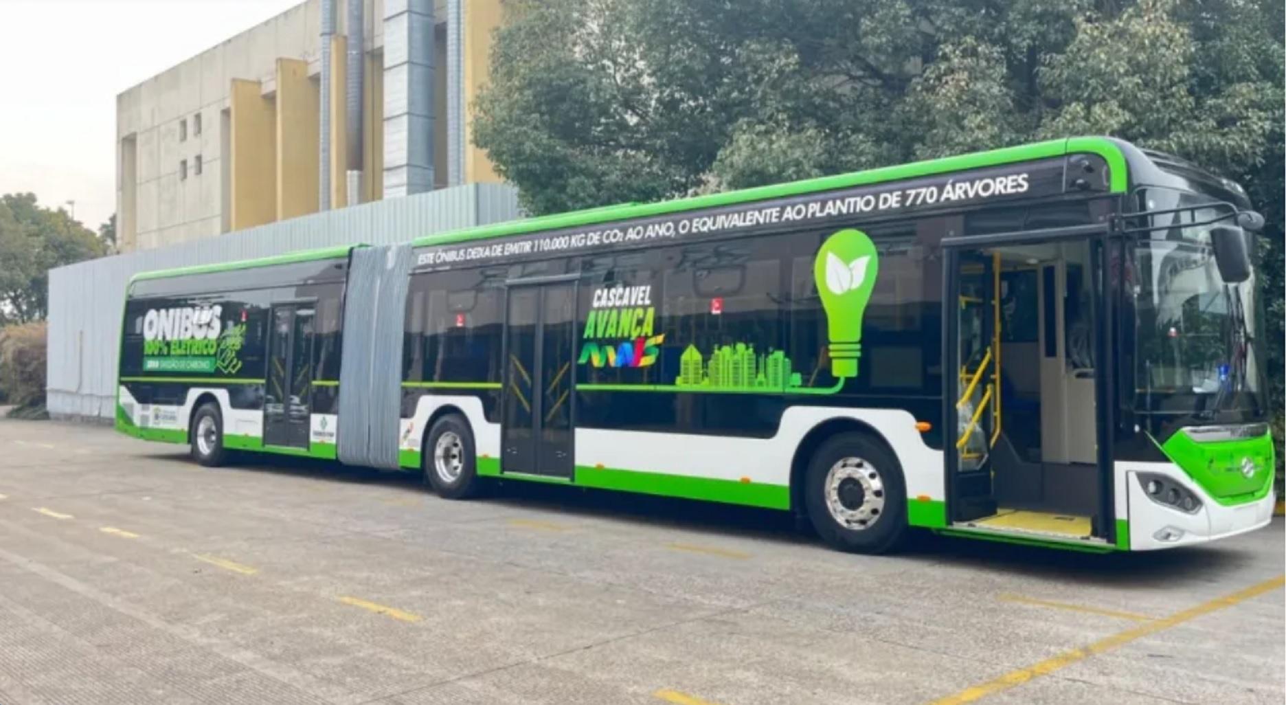 Ônibus elétricos de Cascavel começam a rodar em agosto