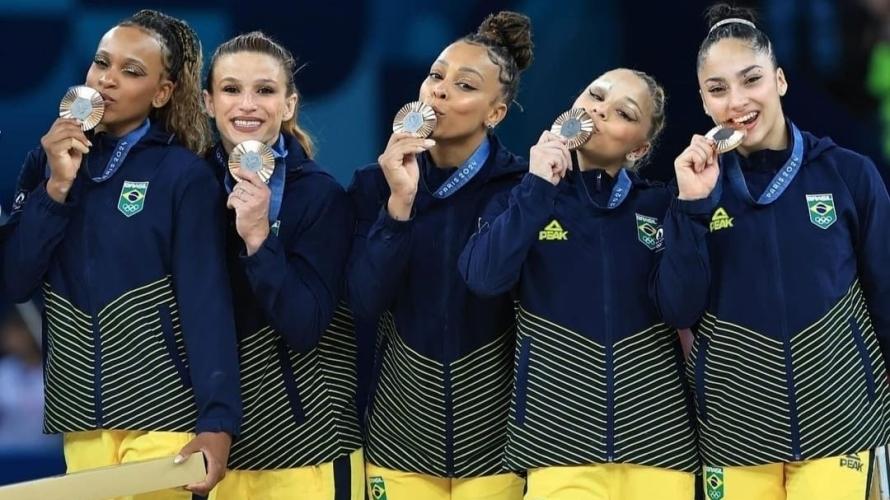 Equipe feminina conquista bronze na ginástica artística em Paris