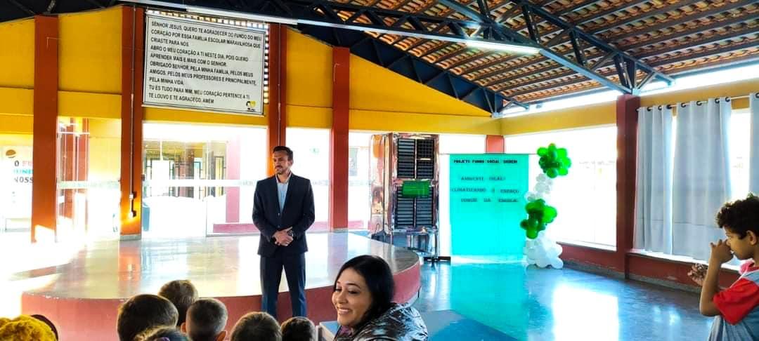 Escola São Jorge recebe climatizador em parceria com a cooperativa de crédito Sicredi