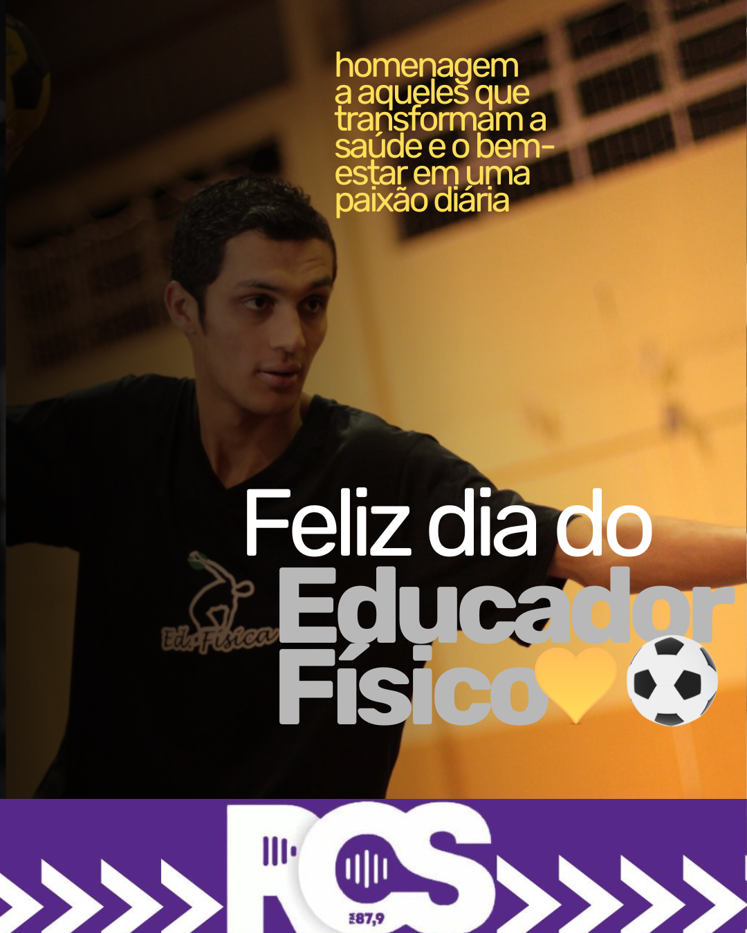 Rádio RCS-FM homenageia profissionais de Educação Física no Dia 1º de Setembro