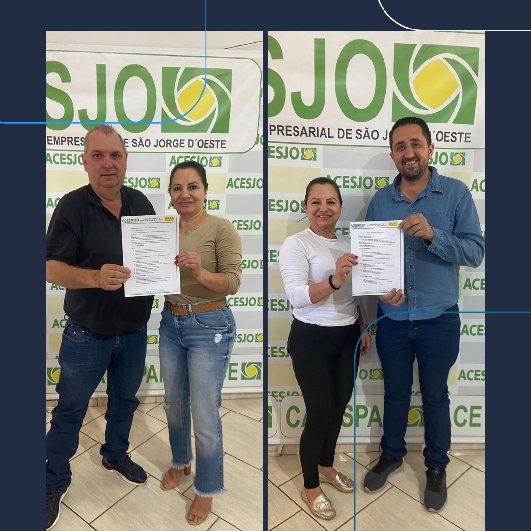 Candidatos a Prefeito de São Jorge D'Oeste recebem carta aberta da Associação Comercial com sugestões para o futuro da cidade. 