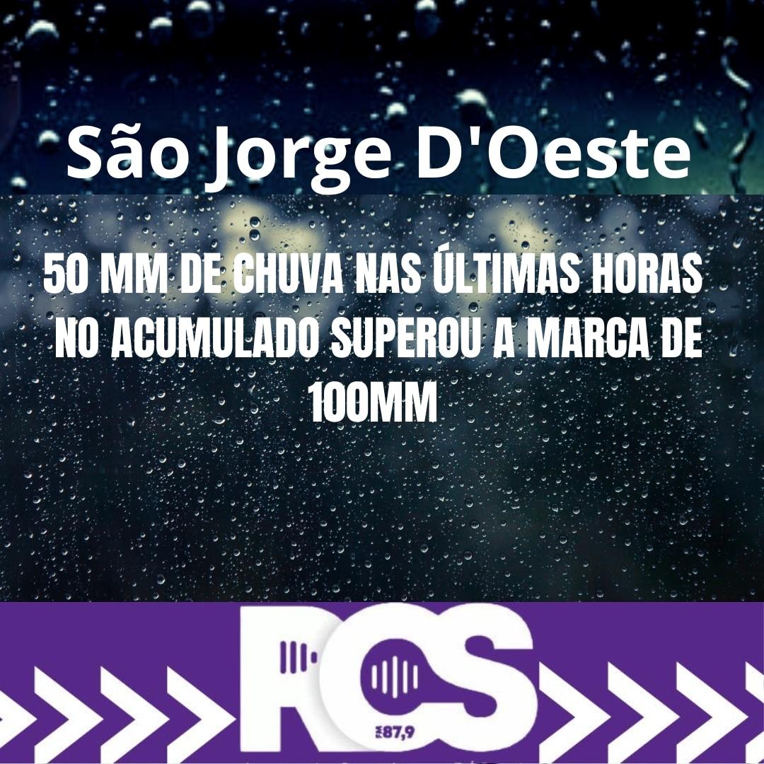 Chuva intensa em São Jorge D'Oeste e na região traz alívio após seca prolongada. 